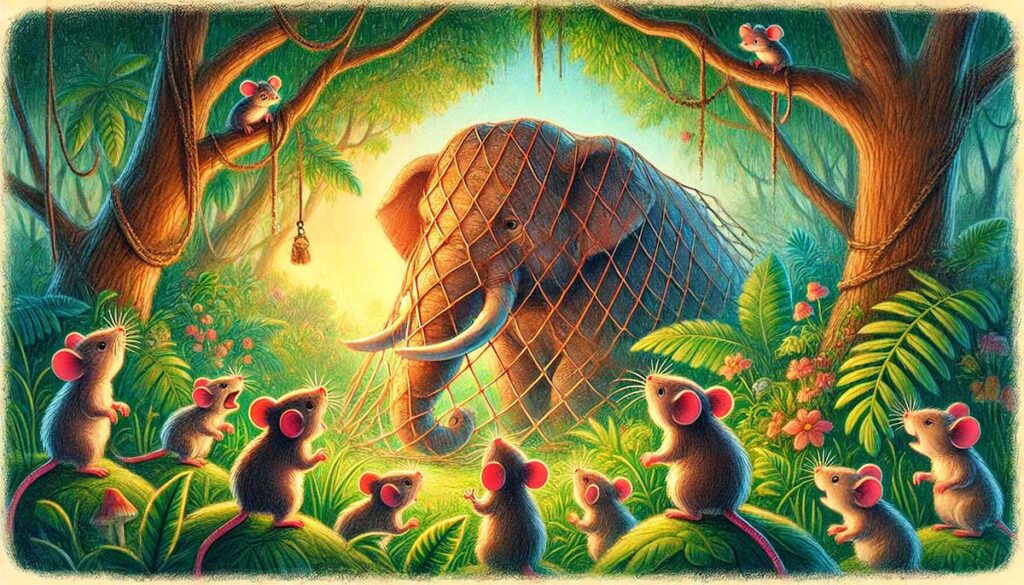The Elephant and Mice's Friendship