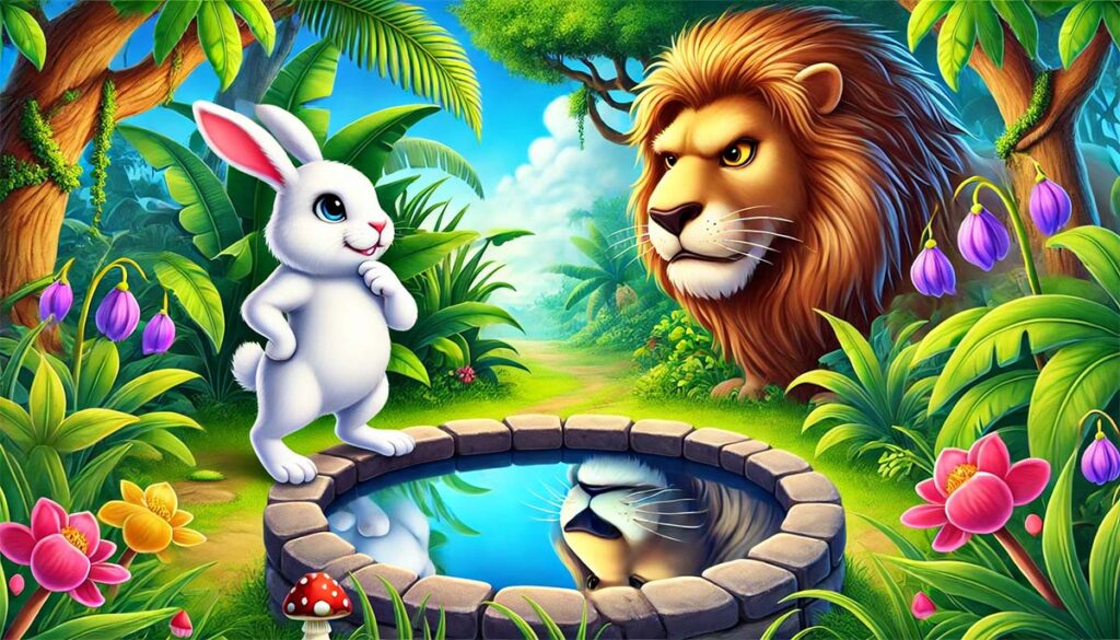 The clever rabbit and the arrogant lion